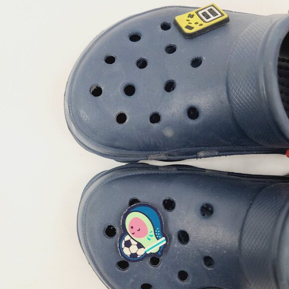 Crocs Boy's Navy Red Classic All Terrain Breathe Slip-On Casual Clogs Size 12 - Picture 3 of 7